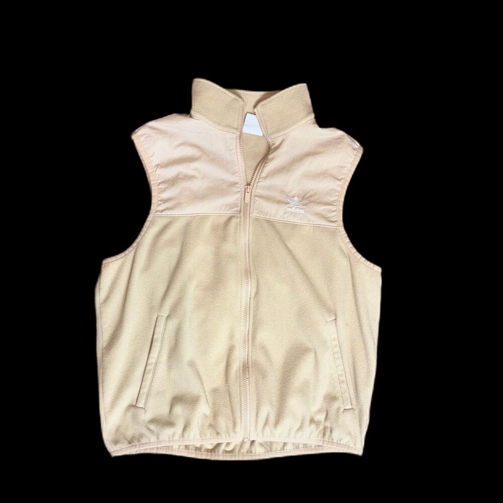 adidas Originals Adicolor Microfleece Vest Magic Beige Men's Size L